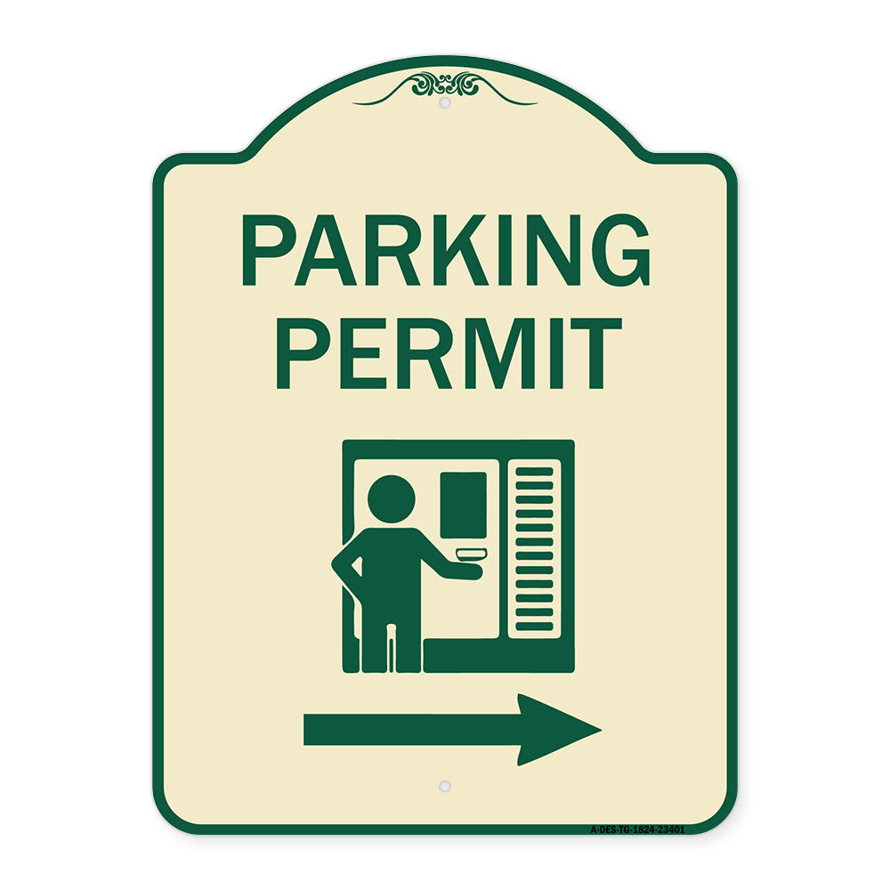 Parking Permit (With Right Arrow Symbol)