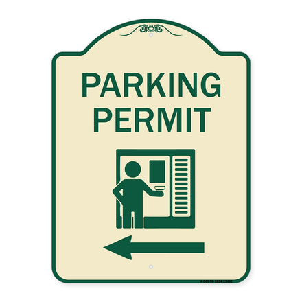 Parking Permit (With Left Arrow Symbol)