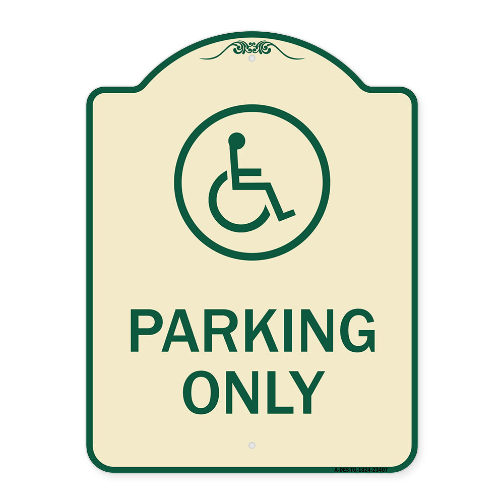 Parking Only (With New Access Symbol)