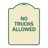 Parking Lot Sign No Trucks Allowed
