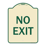Parking Lot Sign No Exit