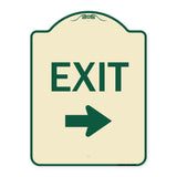 Parking Lot Sign Exit Sign (Right Arrow)