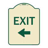 Parking Lot Sign Exit Sign (Left Arrow)