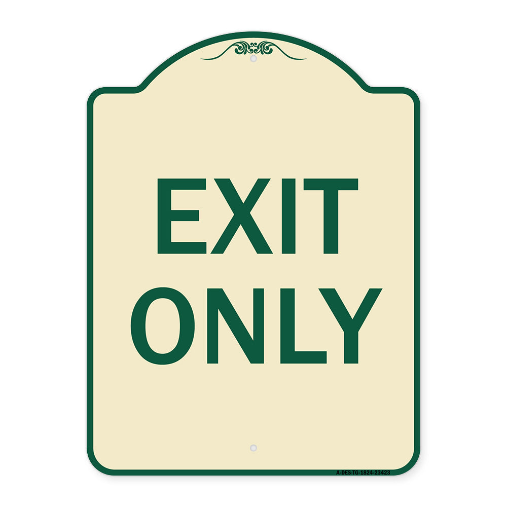 Parking Lot Sign Exit Only
