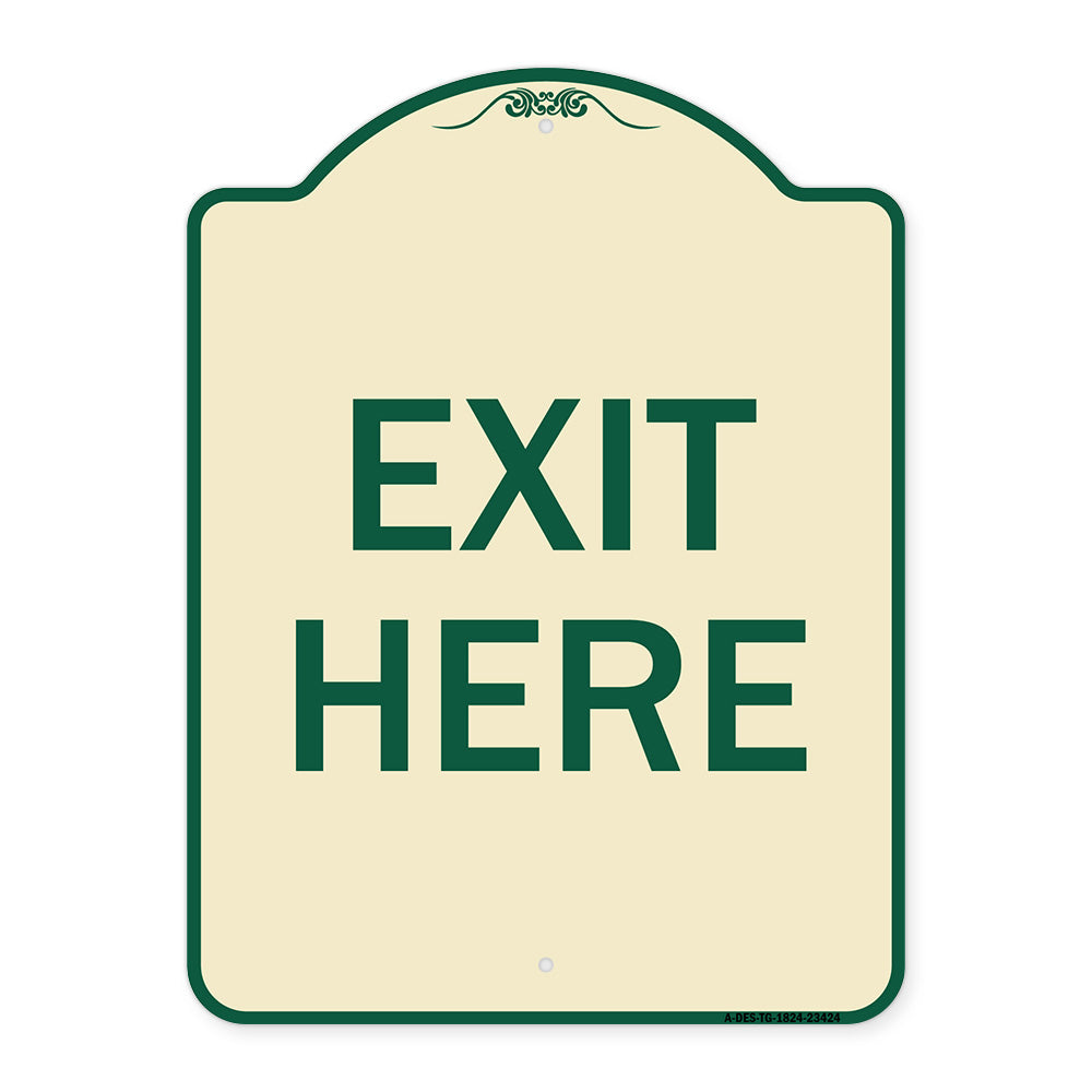 Parking Lot Sign Exit Here