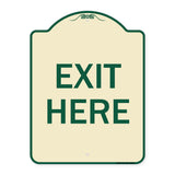 Parking Lot Sign Exit Here