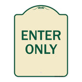 Parking Lot Sign Enter Only