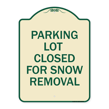 Parking Lot Closed for Snow Removal