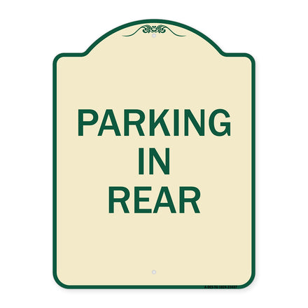 Parking in Rear