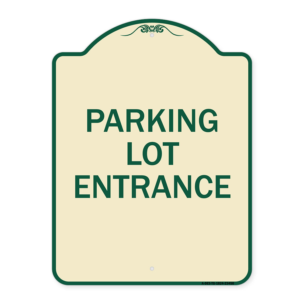 Parking Entrance Sign Parking Lot Entrance