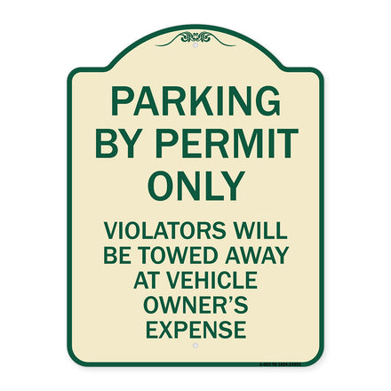 Parking by Permit Only Violators Will Be Towed Away at Vehicle Owner's Expense