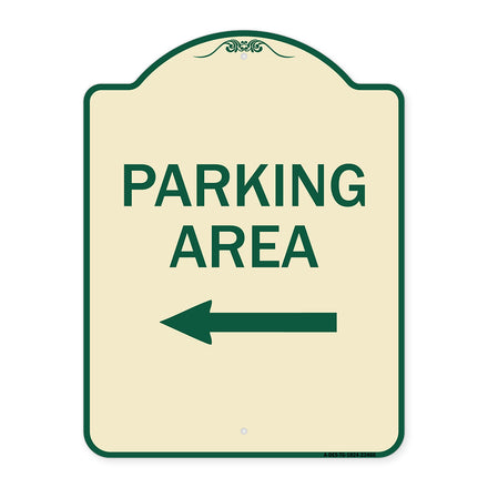 Parking Area with Left Arrow