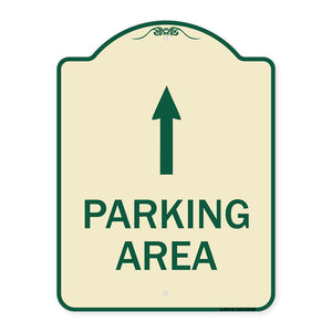 Parking Area with Ahead Arrow