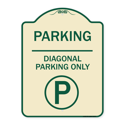 Parking - Diagonal Parking Only (With Parking Symbol)