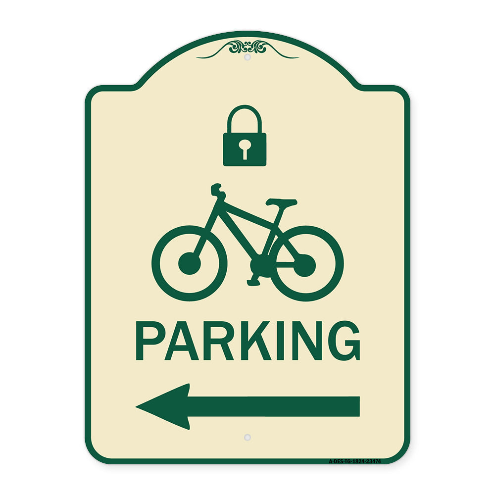 Parking (With Lock Cycle & Left Arrow Symbol)