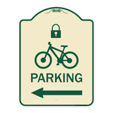 Parking (With Lock Cycle & Left Arrow Symbol)