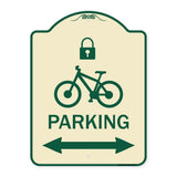 Parking (With Lock Cycle & Bidirectional Arrow Symbol)