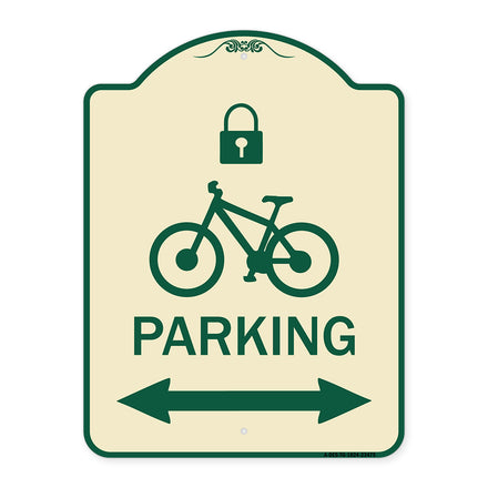 Parking (With Lock Cycle & Bidirectional Arrow Symbol)