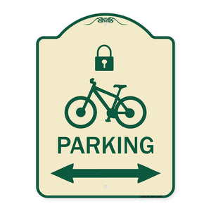 Parking (With Lock Cycle & Bidirectional Arrow Symbol)