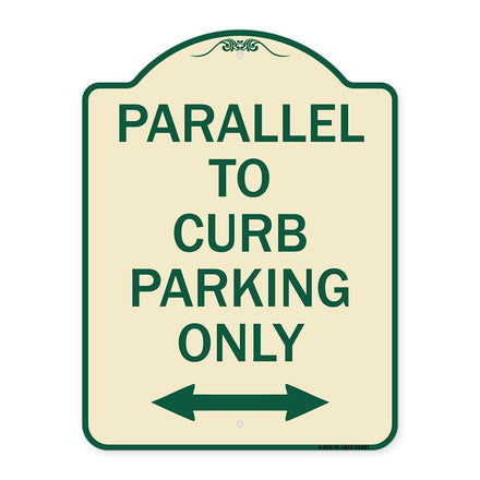 Parallel to Curb Parking Only with Bidirectional Arrow