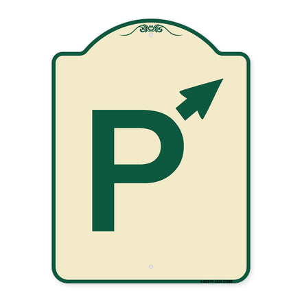 P Symbol (With Up Arrow Pointing Right)