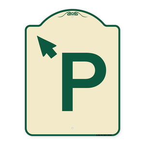 P Symbol (With Up Arrow Pointing Left)