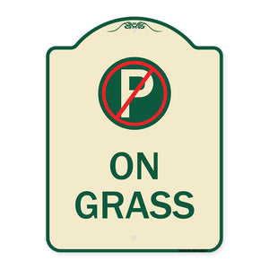 On Grass (With No Parking Symbol)