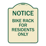 Notice Sign Bike Rack for Residents Only