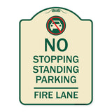 No Stopping Standing Fire Lane with Graphic