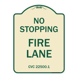 No Stopping Fire Lane - Refer to CVC 22500.1
