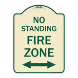 No Standing Fire Zone with Bidirectional Arrow