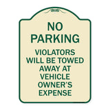No Parking Violators Towed Away at Owner's Expense