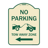 No Parking Tow-Away Zone with Left Arrow