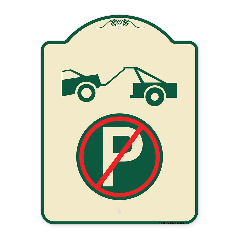 No Parking Tow Away Zone Symbol