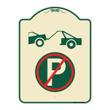 No Parking Tow Away Zone Symbol