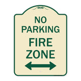 No Parking Fire Zone with Bidirectional Arrow