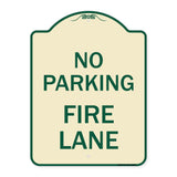 No Parking Fire Lane with Striped Border