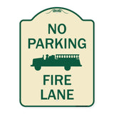 No Parking Fire Lane with Graphic