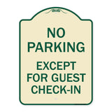 No Parking Except for Guest Check-In