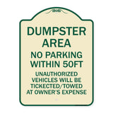 No Parking Within 50 Ft Unauthorized Vehicles Will Be Ticketed Towed at Owners Expense