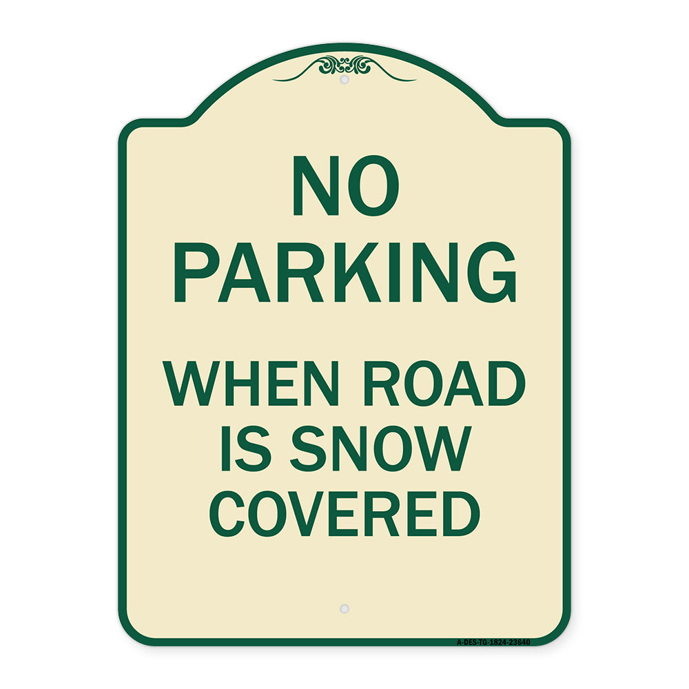 No Parking When Road Is Snow Covered