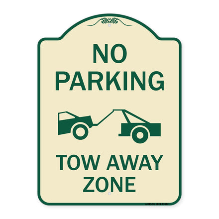 No Parking Tow Away Zone (Tow Truck Symbol)