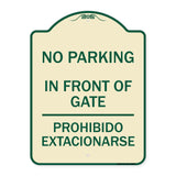 No Parking Sign No Parking in Front of Gate Prohibido Estacionarse