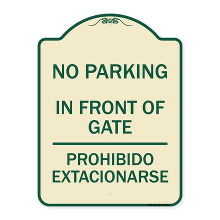 No Parking Sign No Parking in Front of Gate Prohibido Estacionarse