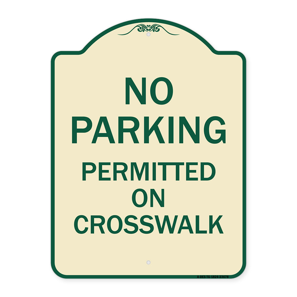 No Parking Permitted on Crosswalk