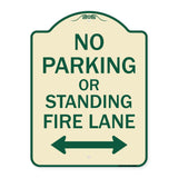 No Parking or Standing Fire Lane (With Bidirectional Arrow)