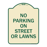 No Parking on Street or Lawns