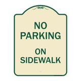 No Parking on Sidewalk Parking Sign