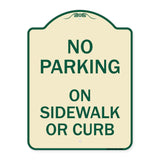 No Parking on Sidewalk or Curb
