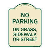 No Parking on Grass Sidewalk or Street